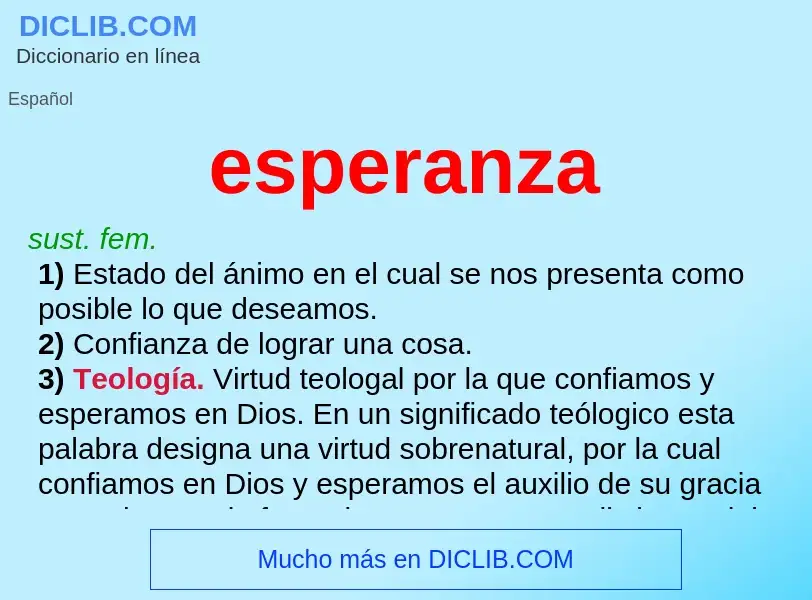 Wat is esperanza - definition