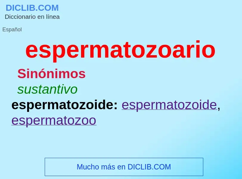 O que é espermatozoario - definição, significado, conceito