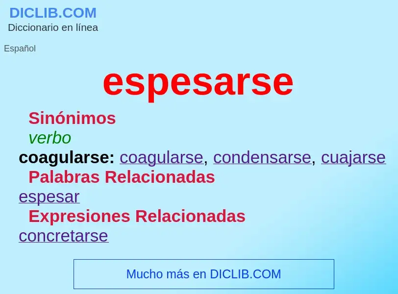 What is espesarse - definition