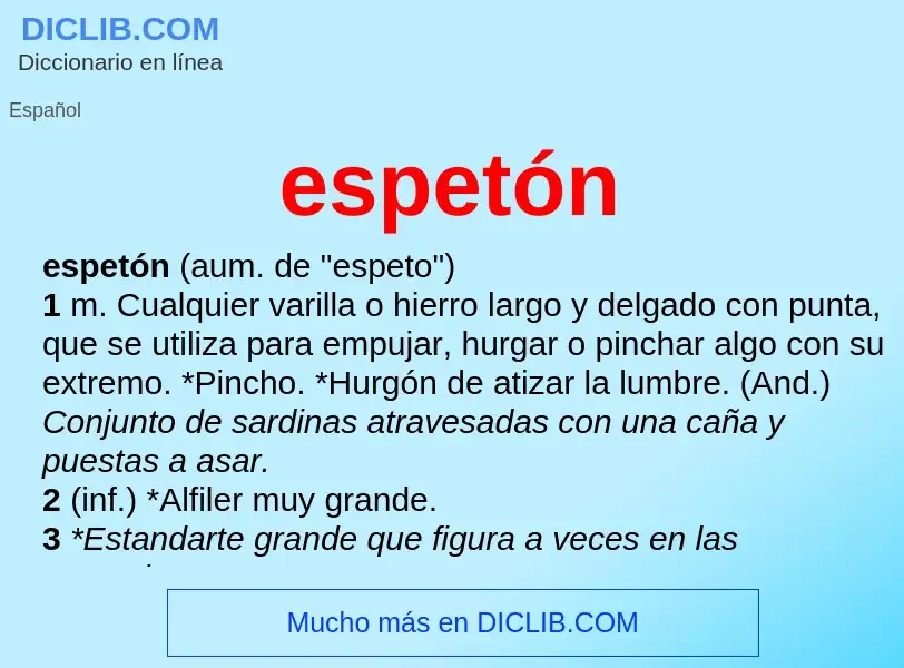 What is espetón - definition