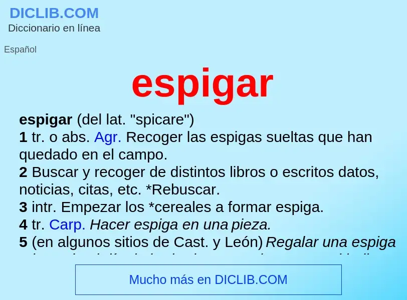 Wat is espigar - definition