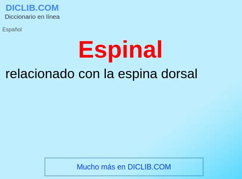 ¿Qué es Espinal? - significado y definición