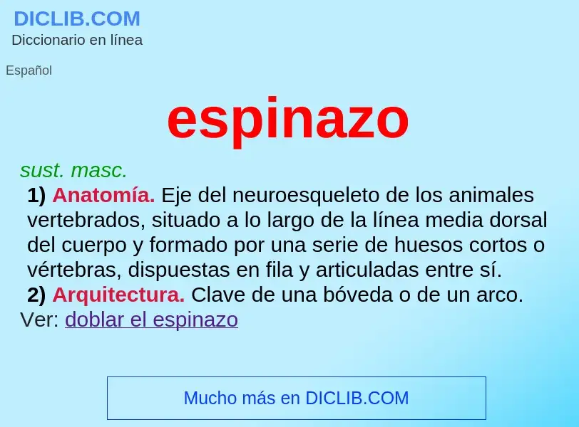 What is espinazo - definition