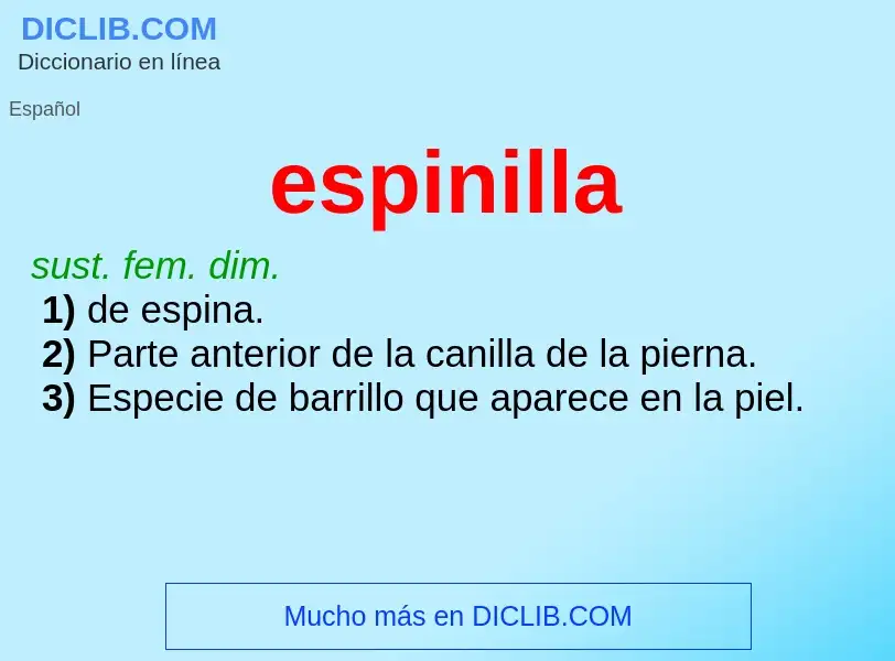 What is espinilla - definition