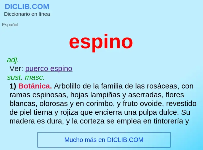 What is espino - meaning and definition