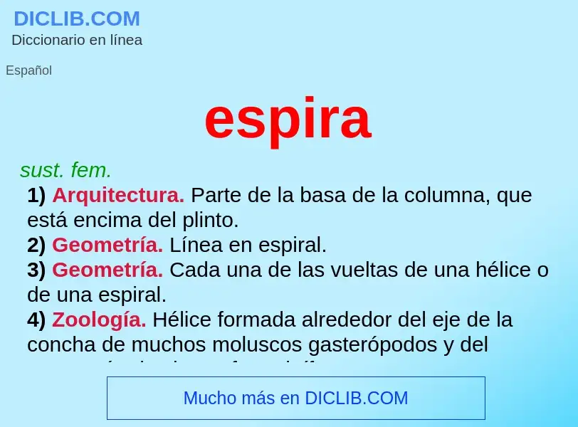 O que é espira - definição, significado, conceito