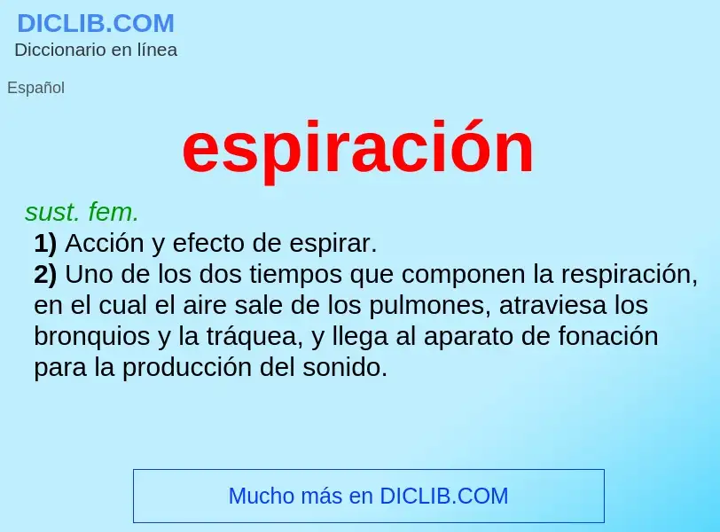 Wat is espiración - definition