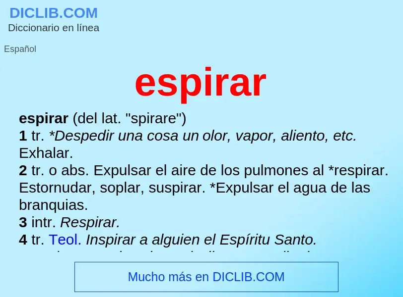 Wat is espirar - definition