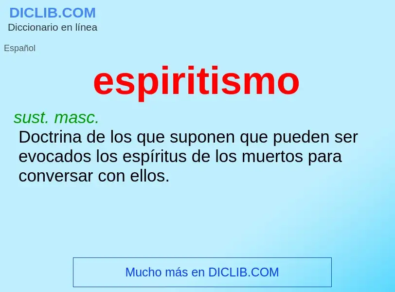 Wat is espiritismo - definition