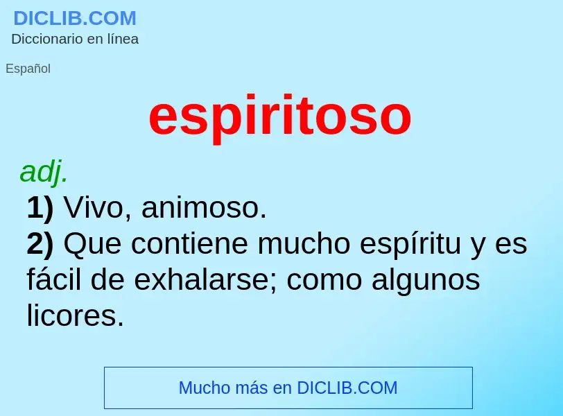 What is espiritoso - definition