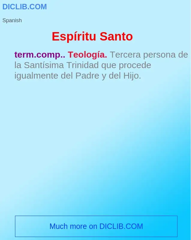 Wat is Espíritu Santo - definition