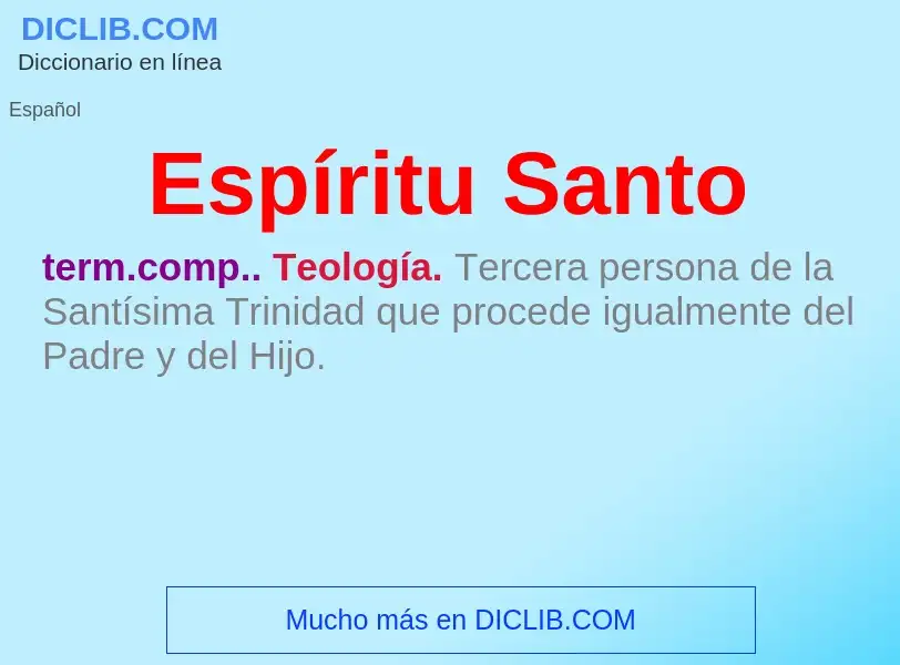 O que é Espíritu Santo - definição, significado, conceito