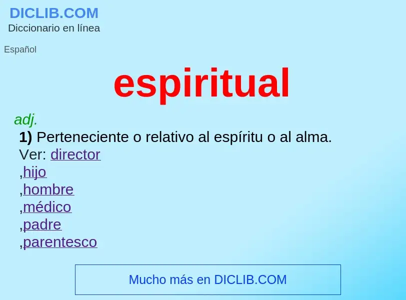 What is espiritual - definition