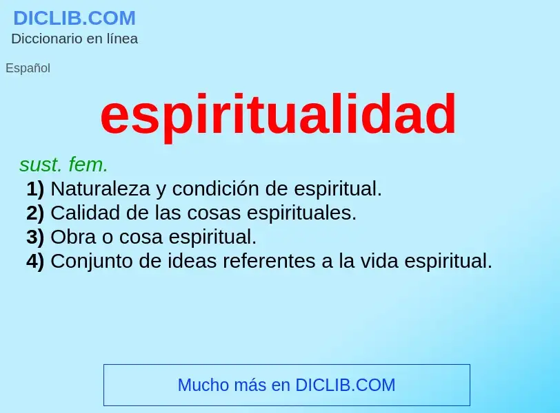 Wat is espiritualidad - definition