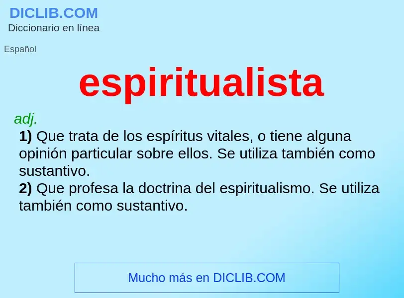 Что такое espiritualista - определение