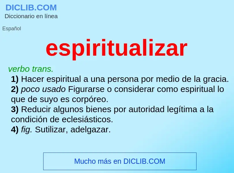 Wat is espiritualizar - definition