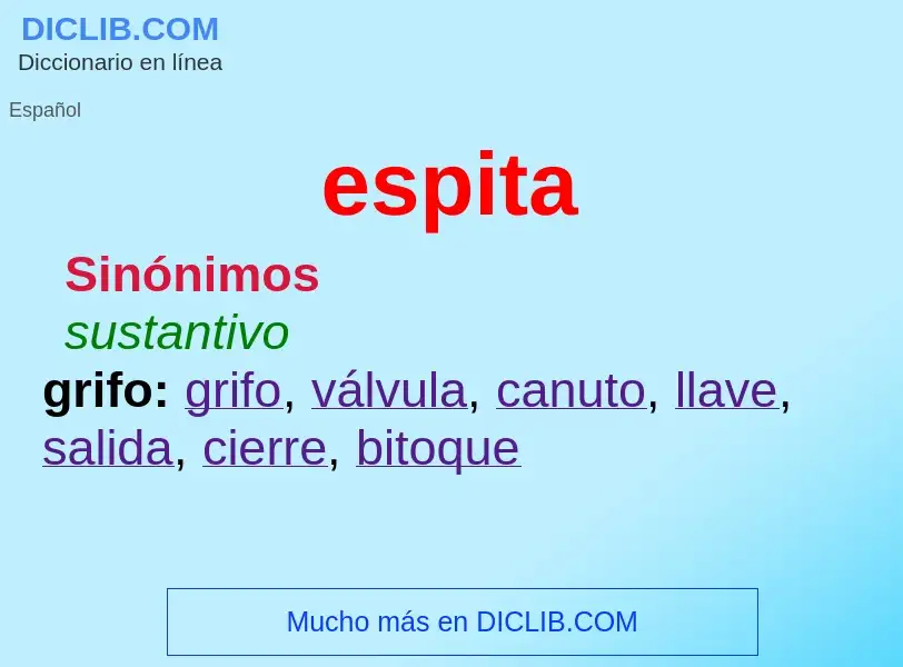 ¿Qué es espita? - significado y definición