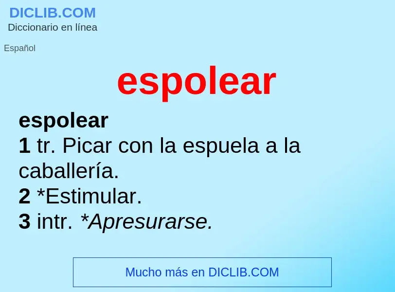 What is espolear - meaning and definition