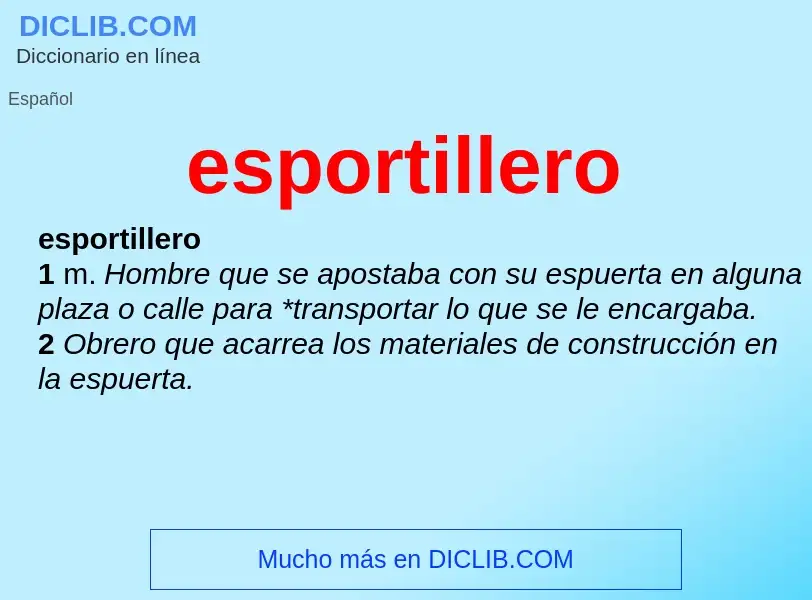 Wat is esportillero - definition