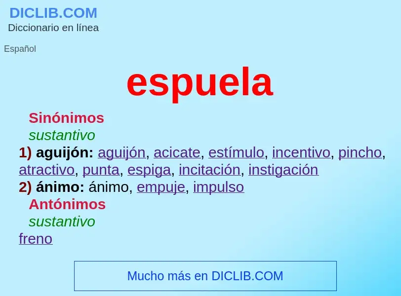 What is espuela - meaning and definition