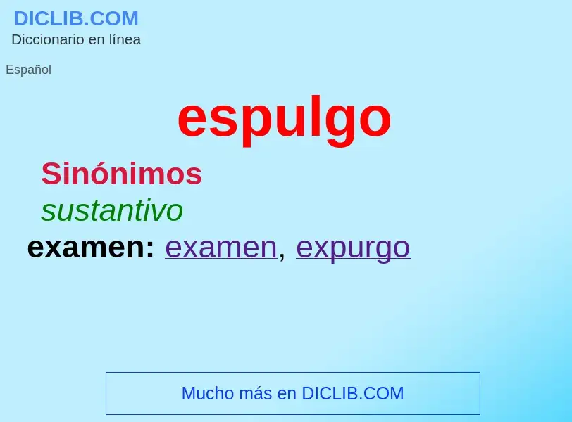 What is espulgo - definition