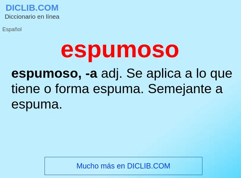 What is espumoso - definition