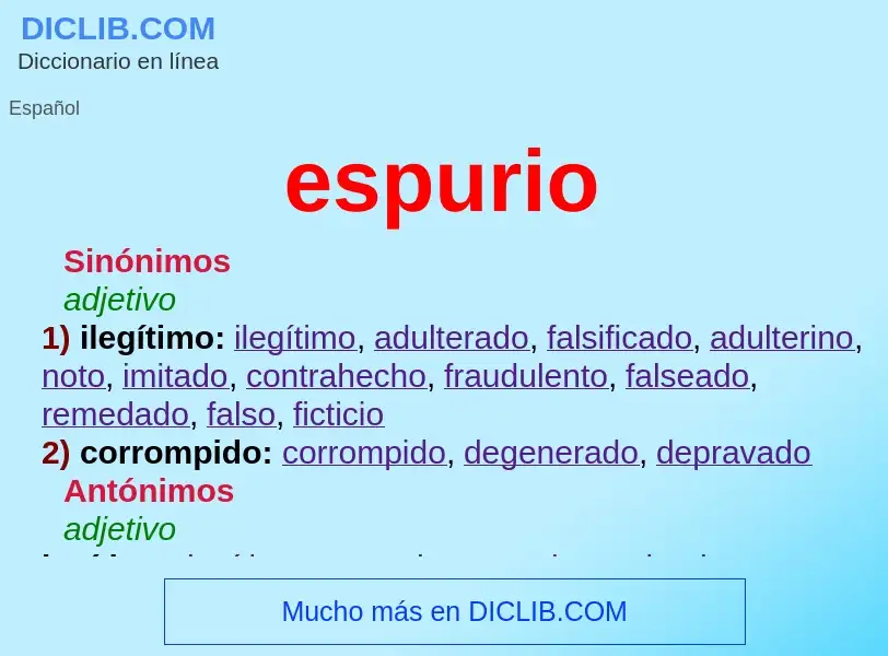 Wat is espurio - definition