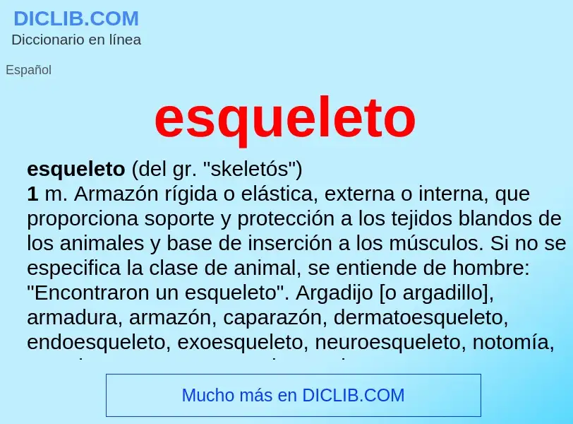 What is esqueleto - meaning and definition