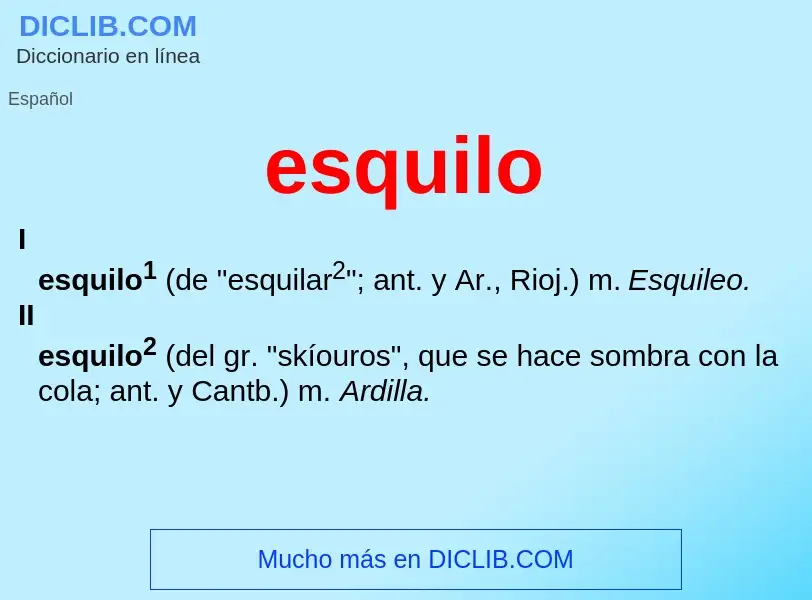 ¿Qué es esquilo? - significado y definición