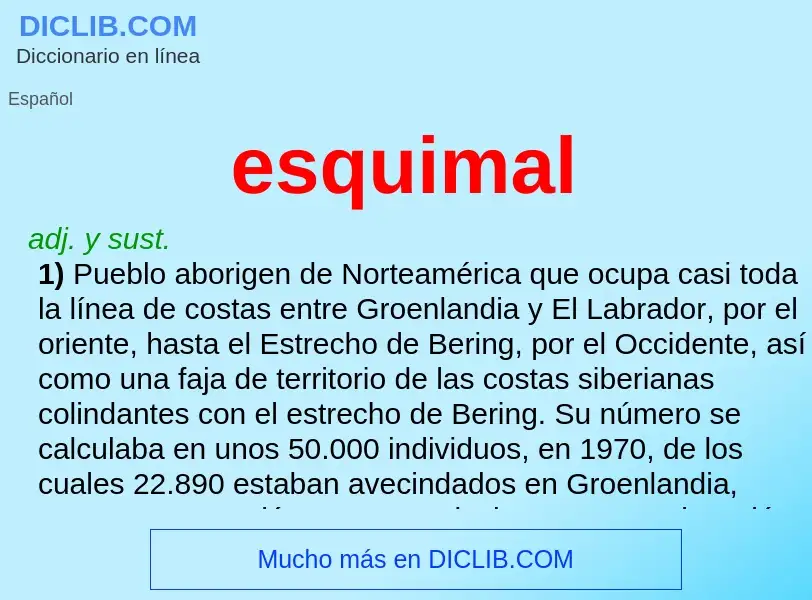 ¿Qué es esquimal? - significado y definición