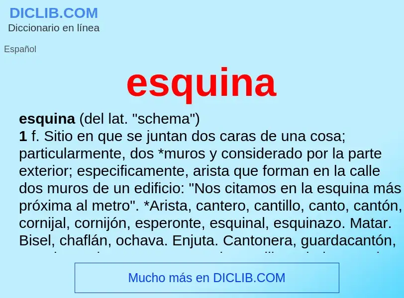 What is esquina - definition