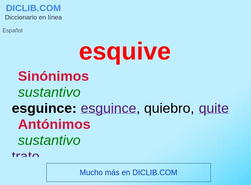 What is esquive - meaning and definition