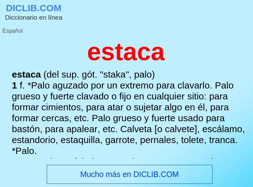 What is estaca - definition