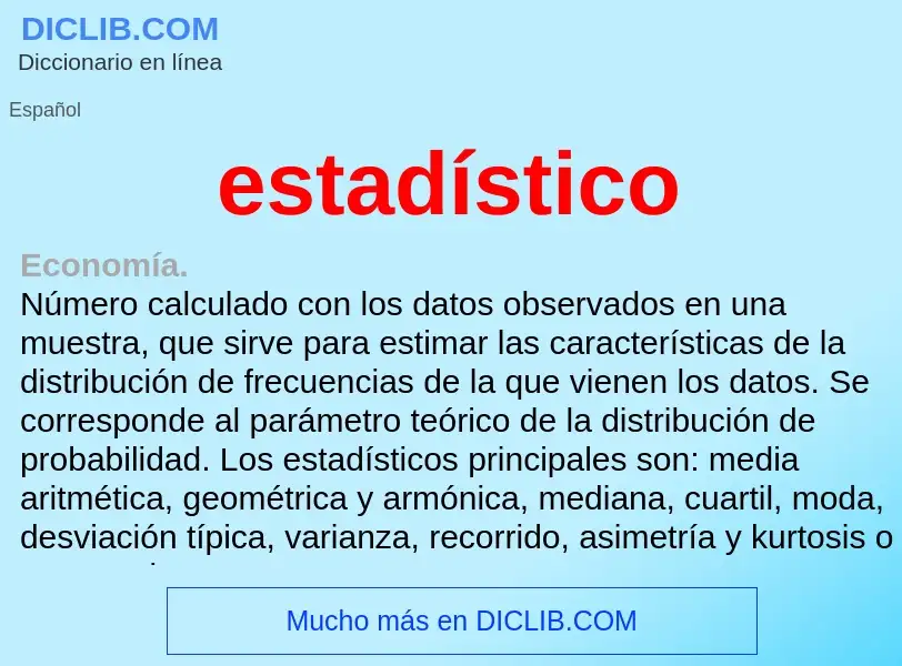 ¿Qué es estadístico? - significado y definición