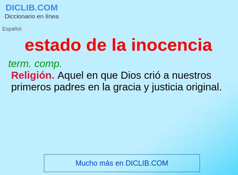 Wat is estado de la inocencia - definition