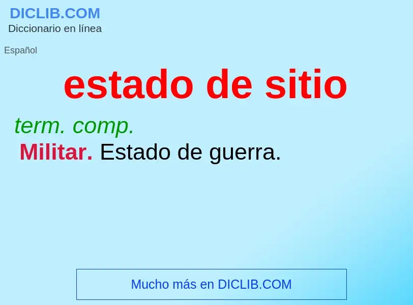 O que é estado de sitio - definição, significado, conceito