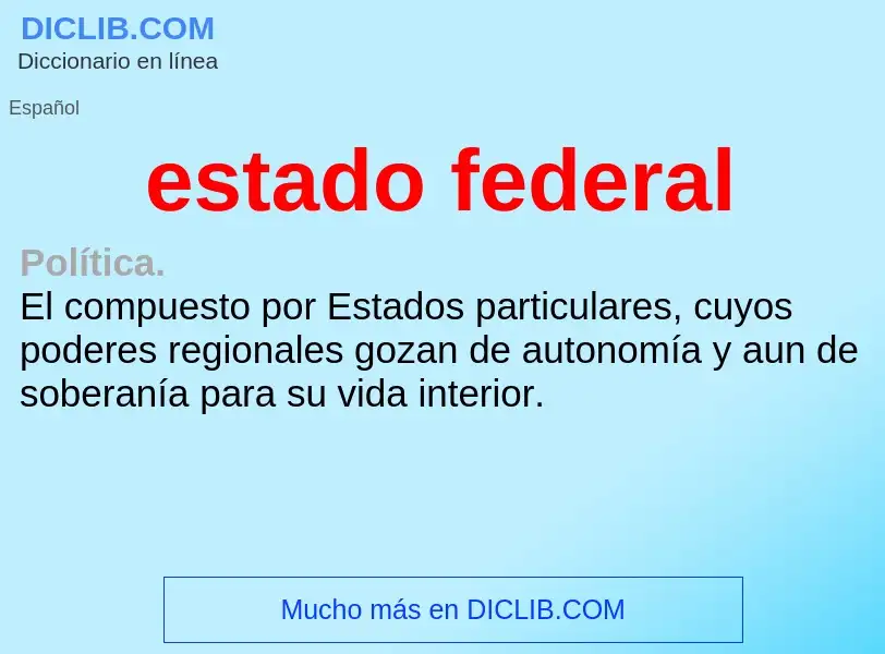 Wat is estado federal - definition