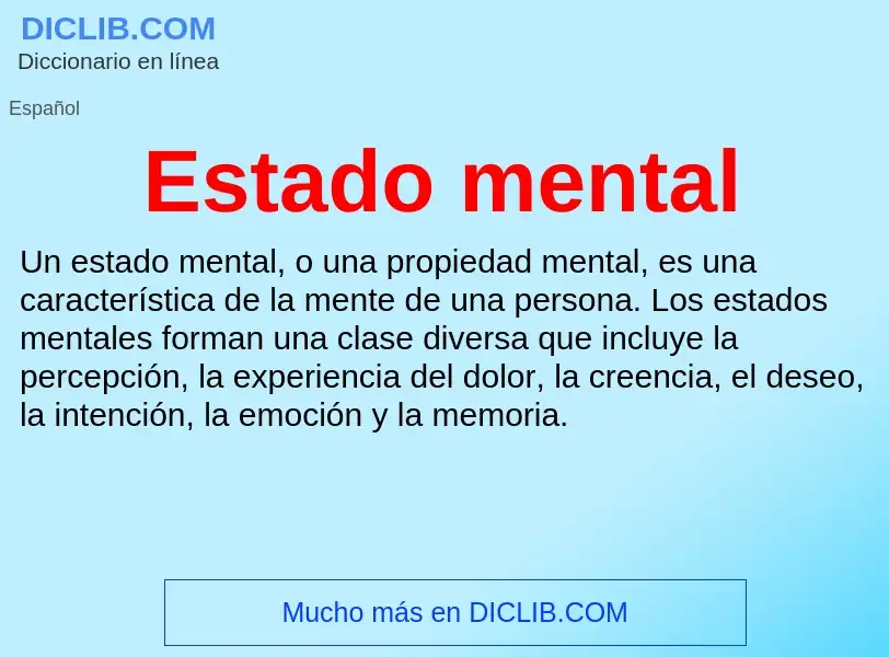 O que é Estado mental - definição, significado, conceito