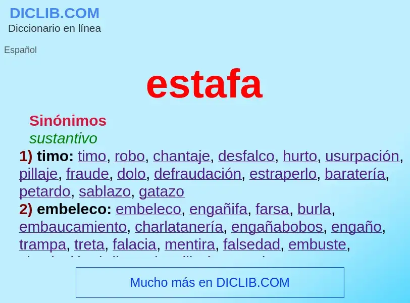 What is estafa - definition