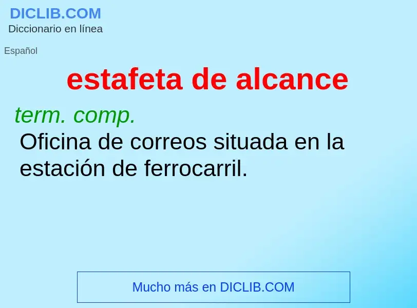 Wat is estafeta de alcance - definition