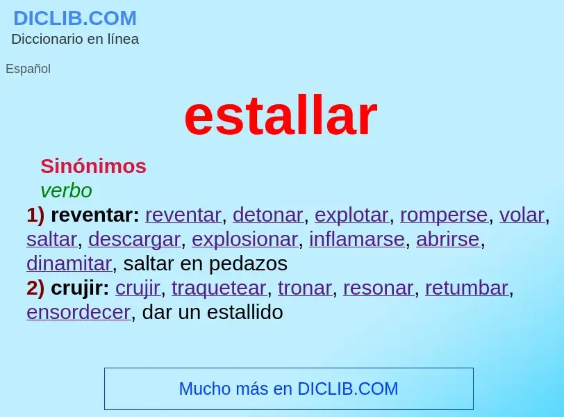 Wat is estallar - definition