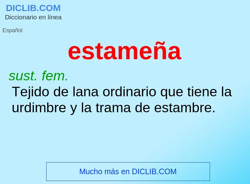 Wat is estameña - definition