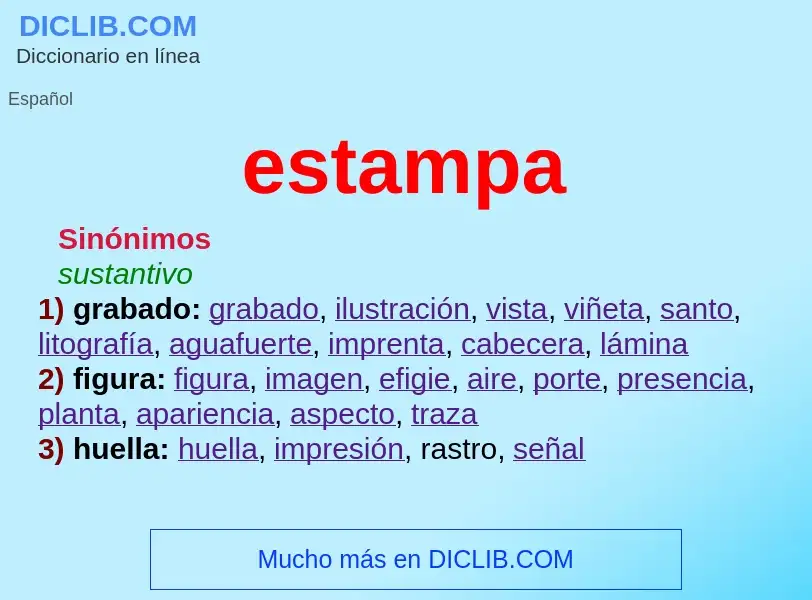 Wat is estampa - definition