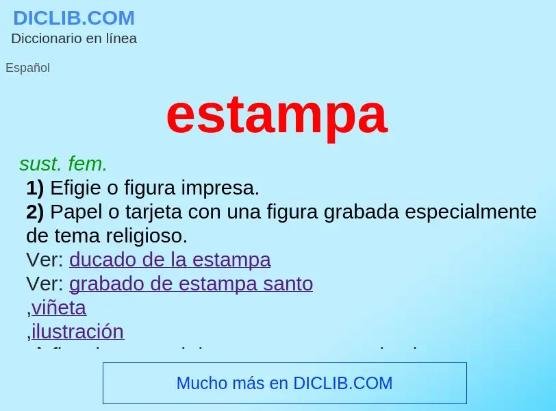 ¿Qué es estampa? - significado y definición