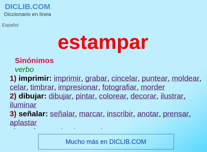 What is estampar - definition