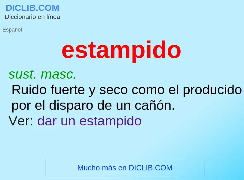 O que é estampido - definição, significado, conceito