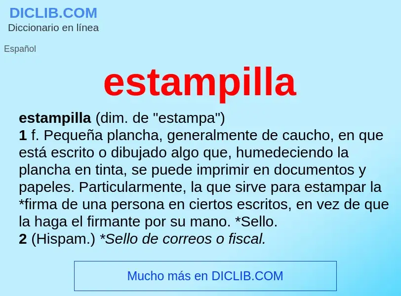 Wat is estampilla - definition