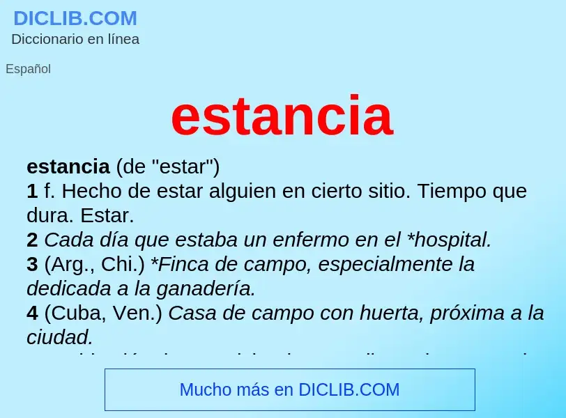 What is estancia - definition