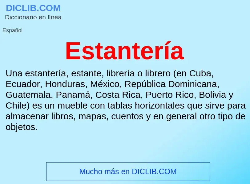 Wat is Estantería - definition