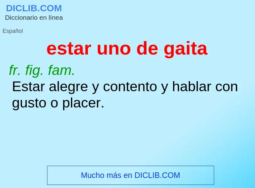 O que é estar uno de gaita - definição, significado, conceito